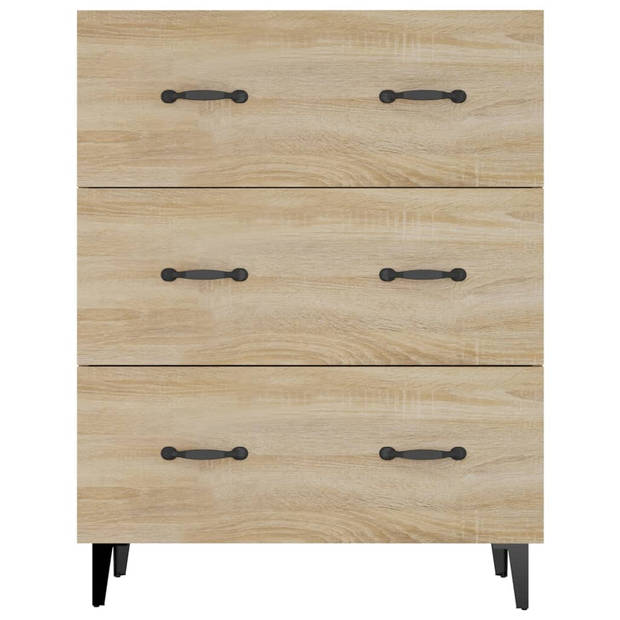 The Living Store Dressoir Classico - Bijzetkast - 69.5 x 34 x 90 cm - Sonoma eiken