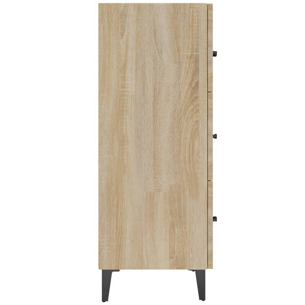 vidaXL Dressoir 69,5x34x90 cm bewerkt hout sonoma eikenkleurig