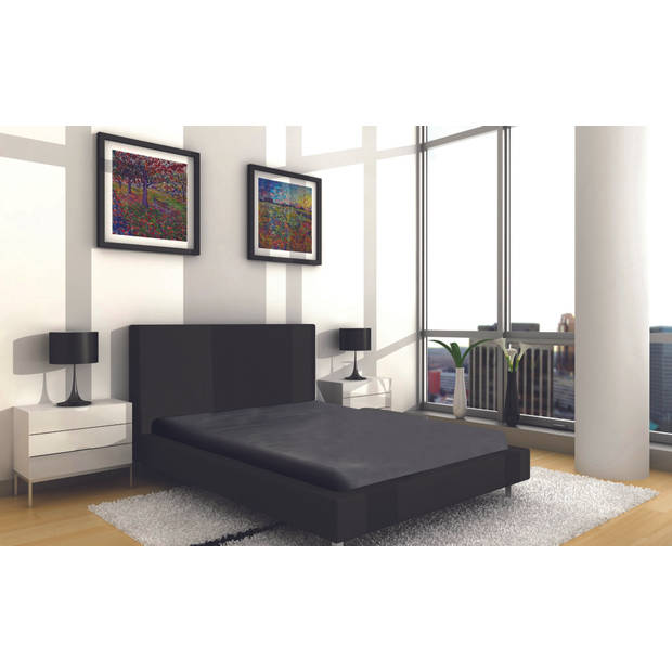 Nightsrest VP Dubbel Jersey Split Topper Hoeslaken - Antraciet Maat: 160x200/220 + 12cm