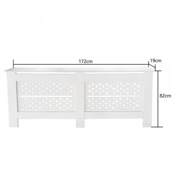 Radiatorombouw - verwarmingsombouw - radiatoromkasting - 172 cm x 82 cm - wit