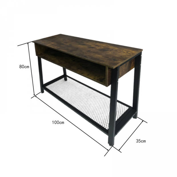 Side table console tafel Stoer industrieel design wandtafel
