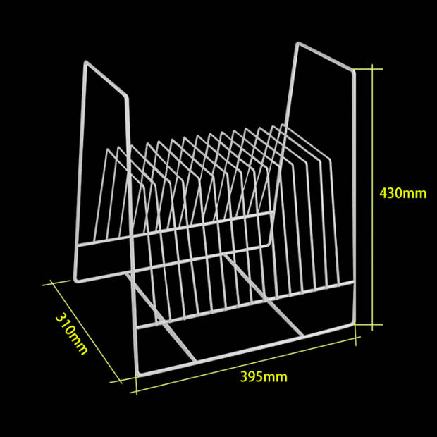 LP vinyl platen opbergrek - platen bladerrek - platenkast - opbergen 60 tot 70 platen - wit