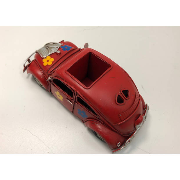 Beroemde auto metaal met klein opbergbakje pennenbakje rood