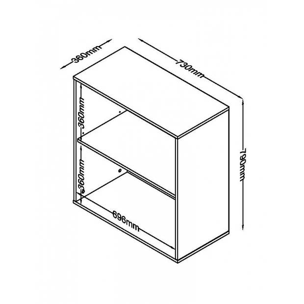 Archiefkast - boekenkast - opbergkast wandkast multifunctioneel