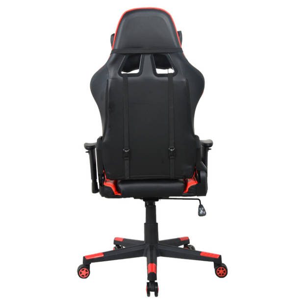 Bureaustoel gamestoel Thomas - racing gaming stijl stoel - ergonomisch - rood zwart