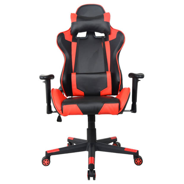 Bureaustoel gamestoel Thomas - racing gaming stijl stoel - ergonomisch - rood zwart