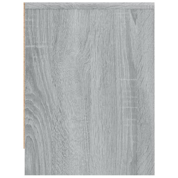 vidaXL Nachtkastjes 2 st 40x30x40 cm bewerkt hout grijs sonoma eiken