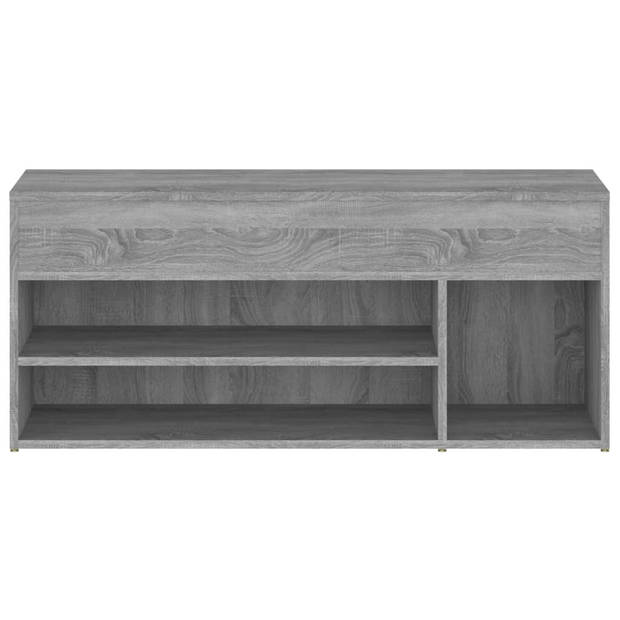 vidaXL Schoenenbank 105x30x45 cm bewerkt hout grijs sonoma eikenkleur