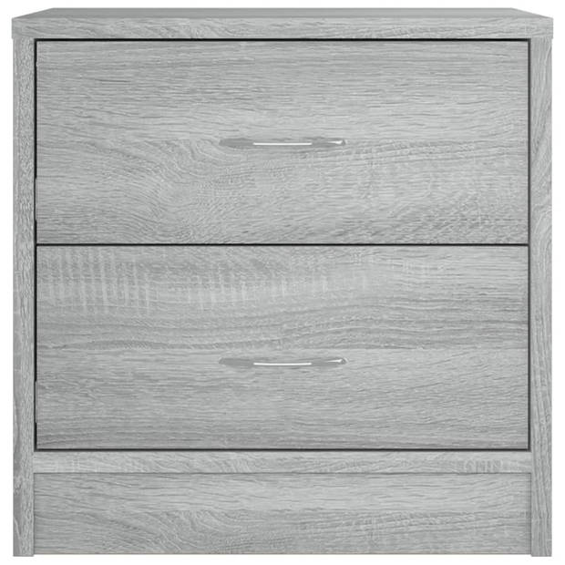 vidaXL Nachtkastjes 2 st 40x30x40 cm bewerkt hout grijs sonoma eiken