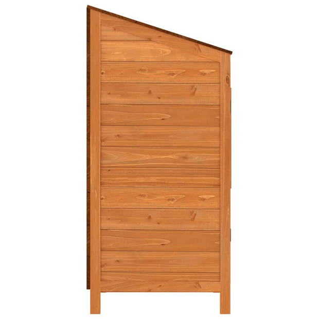 vidaXL Tuinschuur 55x52x112 cm massief vurenhout bruin