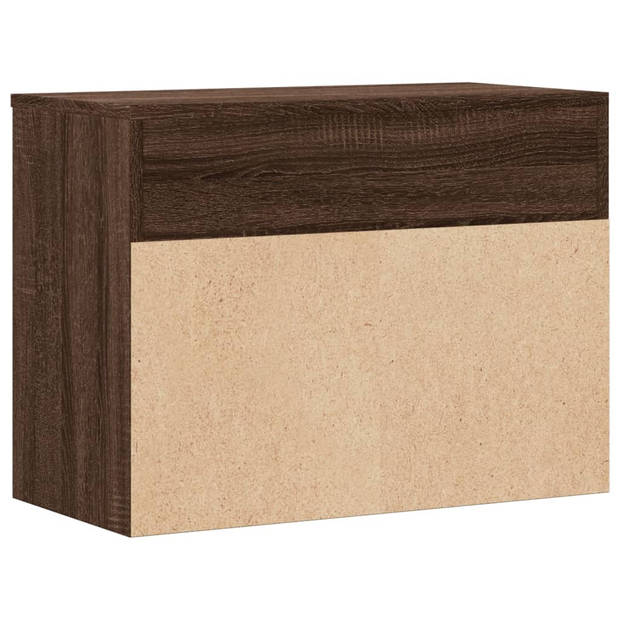 vidaXL Schoenenbank 60x30x45 cm bewerkt hout bruin eikenkleur