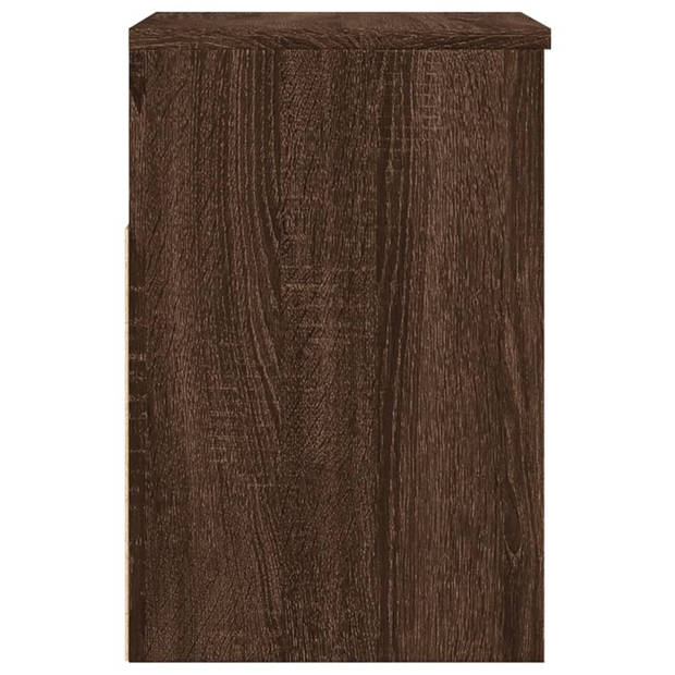 vidaXL Schoenenbank 60x30x45 cm bewerkt hout bruin eikenkleur