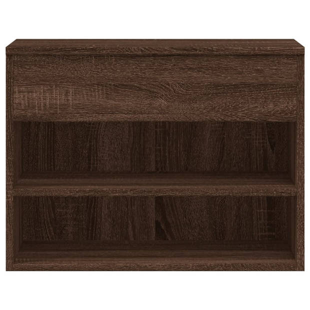 vidaXL Schoenenbank 60x30x45 cm bewerkt hout bruin eikenkleur