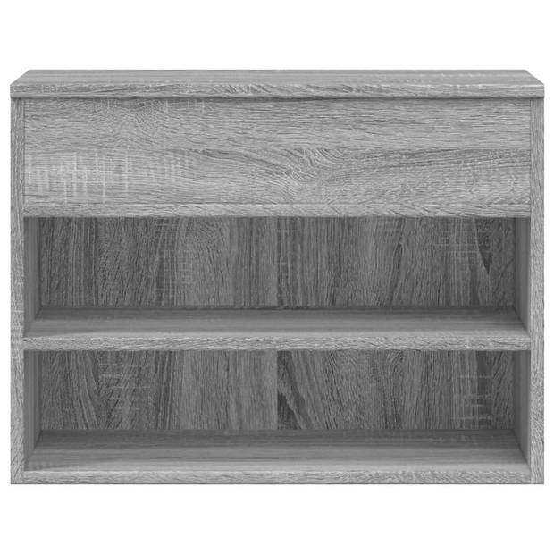 vidaXL Schoenenbank 60x30x45 cm bewerkt hout grijs sonoma eikenkleurig