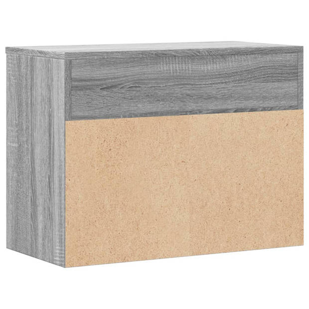 vidaXL Schoenenbank 60x30x45 cm bewerkt hout grijs sonoma eikenkleurig