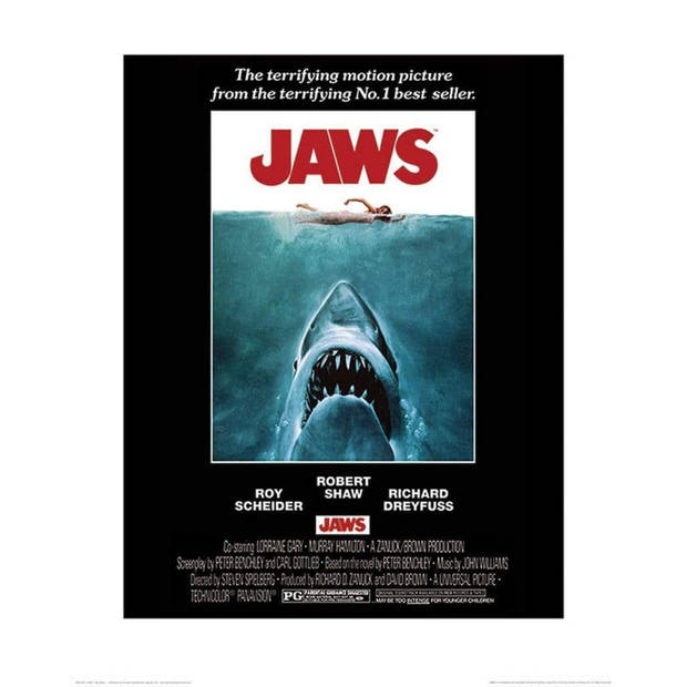 Kunstdruk Jaws One Sheet 40x50cm