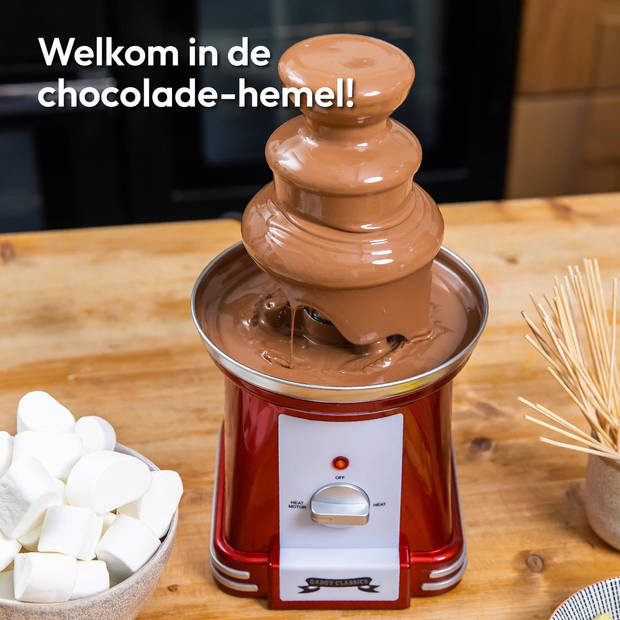 Gadgy Chocoladefontein 3 lagen - Chocolade fondue - Chocolade Geschenkset - Chocolade Fontein - 90 Watt