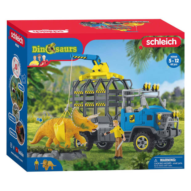 schleich DINOSAURS - Dinosauriërs truckmissie - Kinderspeelgoed voor Jongens en Meisjes - 4 tot 12 jaar 42565