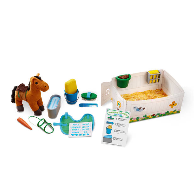 Melissa & Doug Verzorgspeelset voor paard - Voeren en verzorgen