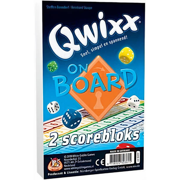 White Goblin Games dobbelspel Qwixx On Board (NL) extra scoreblokken