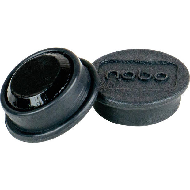 Nobo magneten voor whiteboard diameter van 24 mm, pak van 10 stuks, zwart