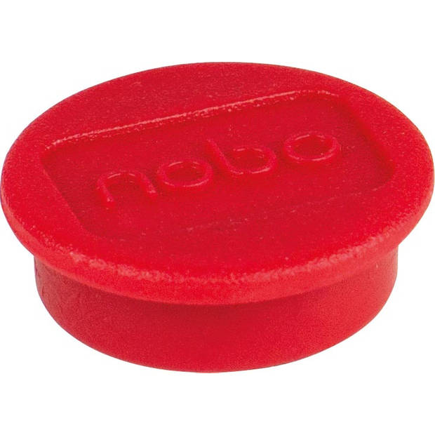 Nobo magneten voor whiteboard diameter van 13 mm, pak van 10 stuks, rood