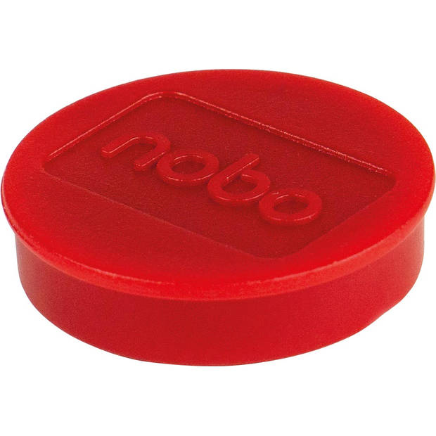 Nobo magneten voor whiteboard diameter van 32 mm, pak van 10 stuks, rood