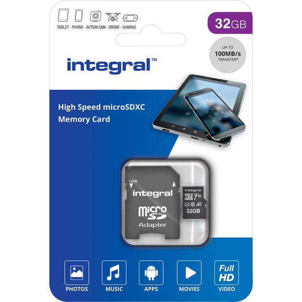 Integral microSDHC geheugenkaart, 32 GB