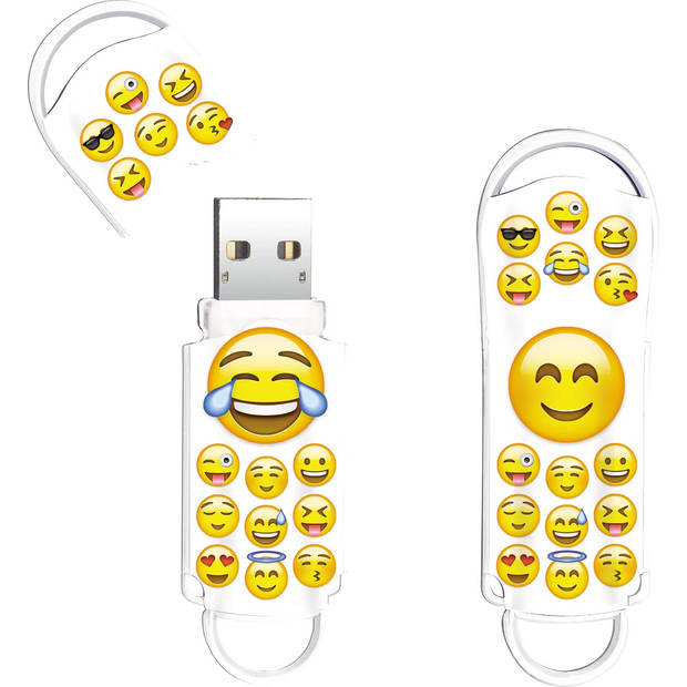 Integral Xpression Emoji USB 2.0 stick, 32 GB, wit
