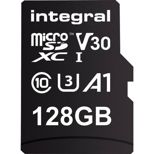 Integral geheugenkaart microSDXC V30, 128 GB