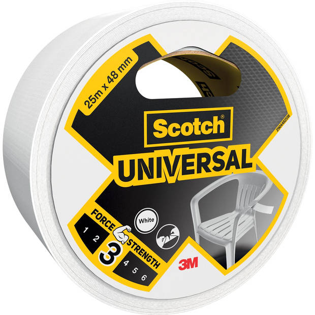 Scotch ducttape Universal, ft 48 mm x 25 m, wit