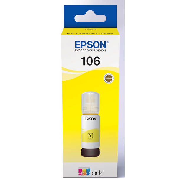 Epson inktfles 106, 70 ml, OEM C13T00Q440, geel