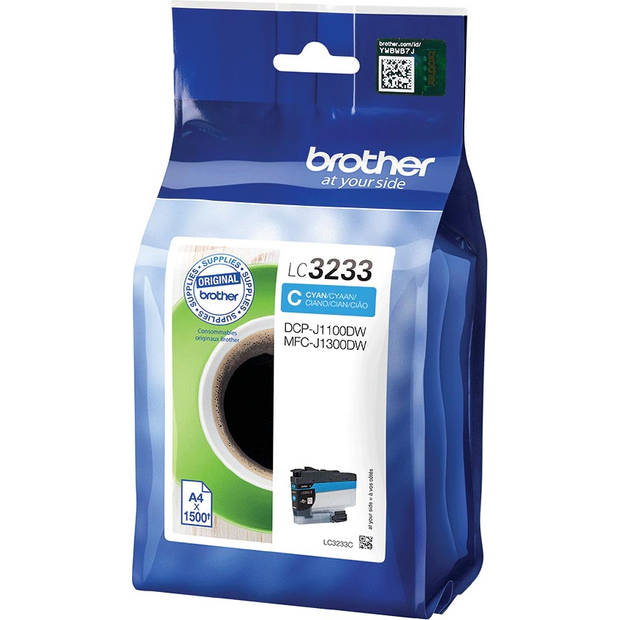 Brother inktcartridge, 1.500 pagina's, OEM LC3233C, cyaan