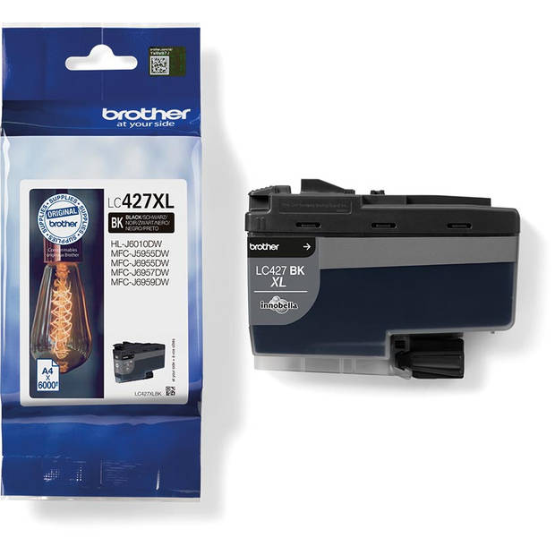 Brother inktcartridge, 6.000 pagina's, OEM LC-427XLBK, zwart