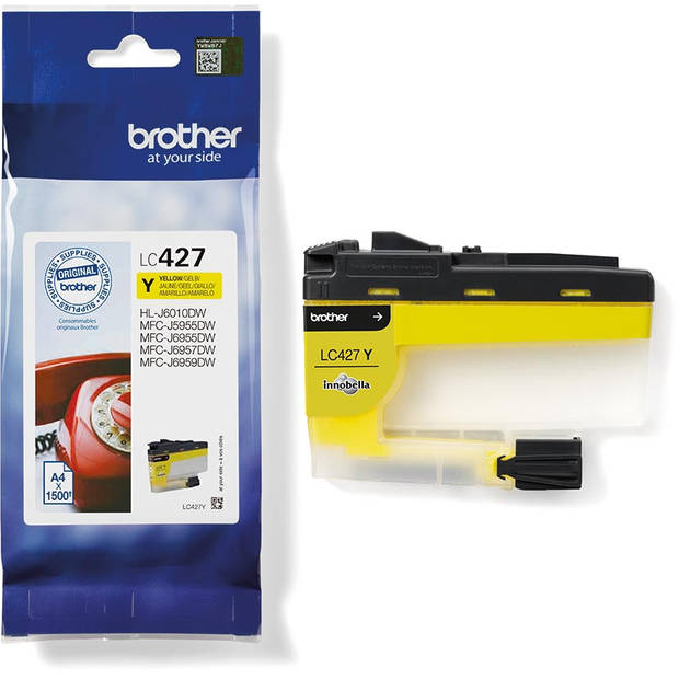 Brother inktcartridge, 1.500 pagina's, OEM LC-427Y, geel