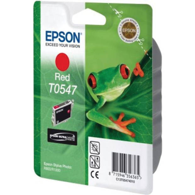 Epson inktcartridge T0547, 400 pagina's, OEM C13T05474010, rood