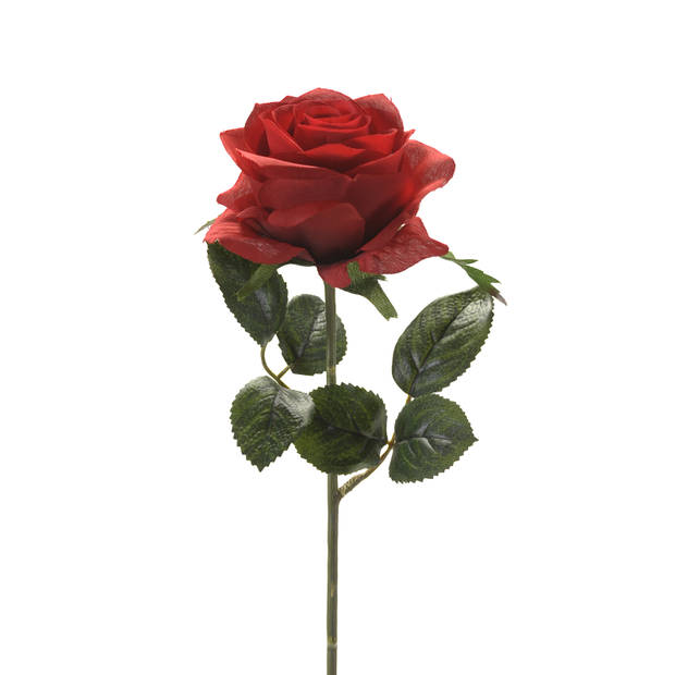 Kunstbloem Rose Simone rood 45cm