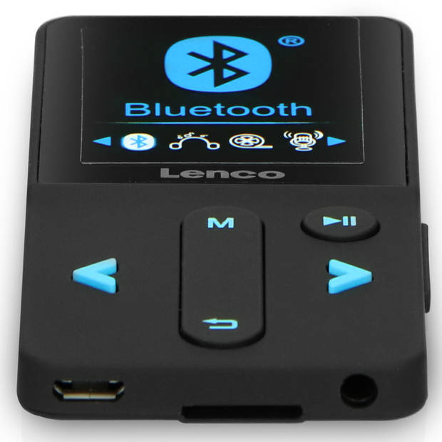 MP3/4-speler met Bluetooth® en 8 GB Lenco Zwart-Blauw