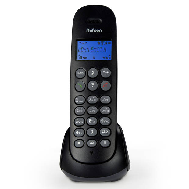 DECT telefoon met antwoordapparaat 4-pack Profoon Zwart