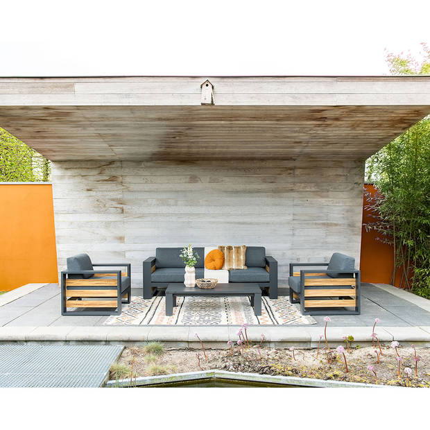 Garden Impressions Solo lounge fauteuil - Carbon Black/Mystic Grey