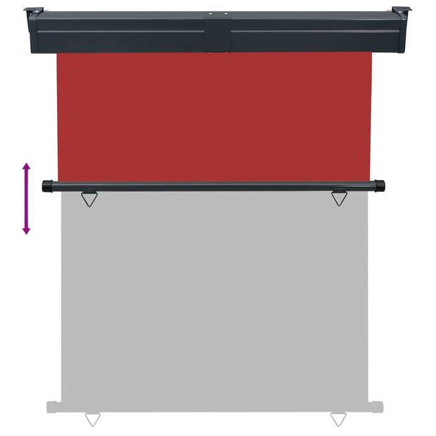 vidaXL Balkonscherm 145x250 cm rood