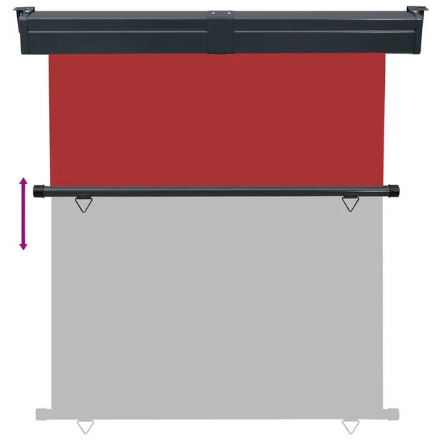 vidaXL Balkonscherm 175x250 cm rood