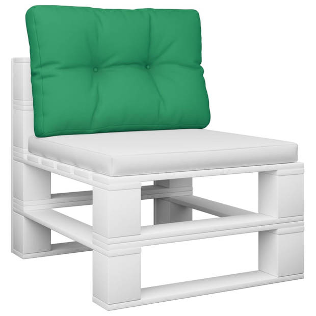 The Living Store Palletkussen - Groen - 50 x 40 x 12 cm - Polyester - Holle vezel