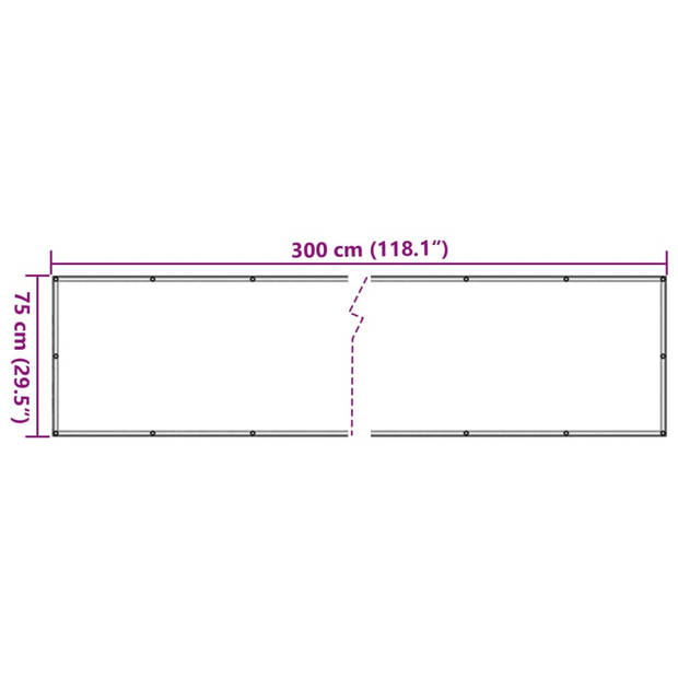 vidaXL Balkonscherm 75x300 cm oxford stof antraciet