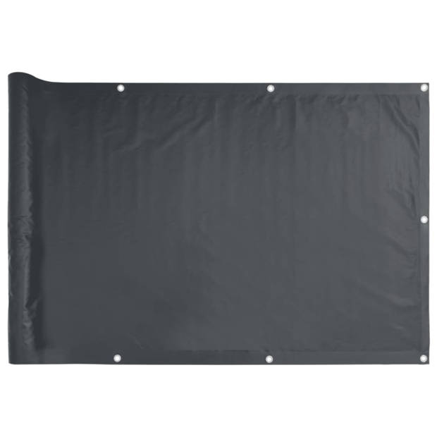 vidaXL Balkonscherm 600x120 cm PVC antracietkleurig