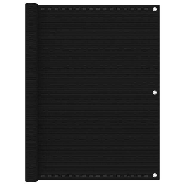 vidaXL Balkonscherm 120x500 cm HDPE zwart