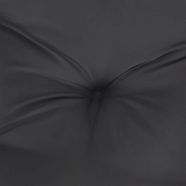 The Living Store Palletkussens - zwart - polyester - 60 x 61.5 x 10 cm - holle vezel