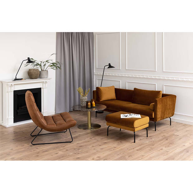 Milford fauteuil cognac.