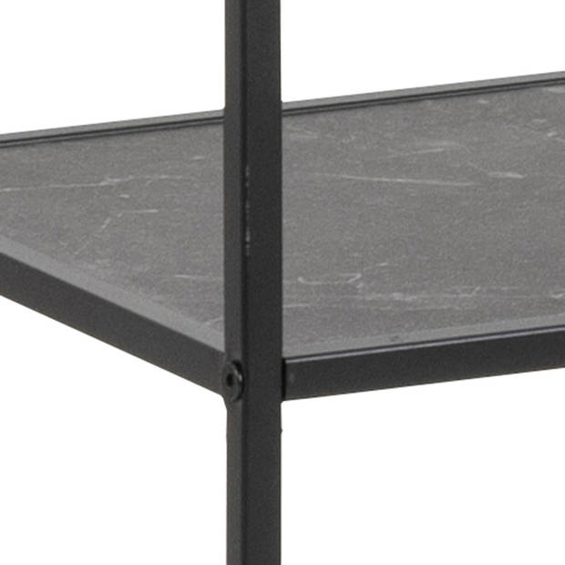 Infinity wandkast 4 planken marmer decor zwart.