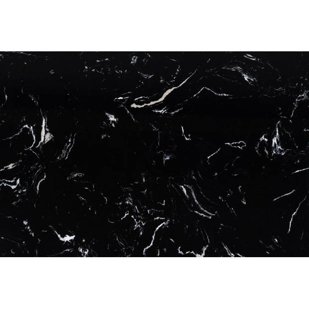 Avila bijzettafel Ø52 cm marmer decor zwart.